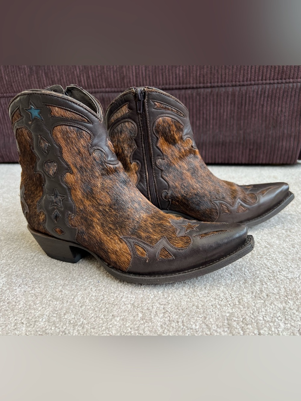 Price FIRM- Old Gringo 8.5 B Western Cowboy Boots Zip Ankle Booties